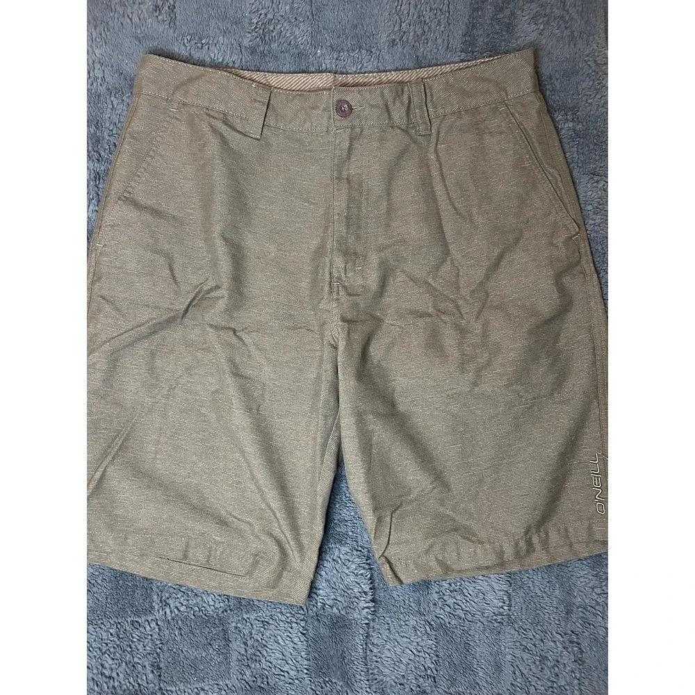 O'Neill Shorts Men‎ Size 34 Gray Regular Fit Breathable Polyester Viscose